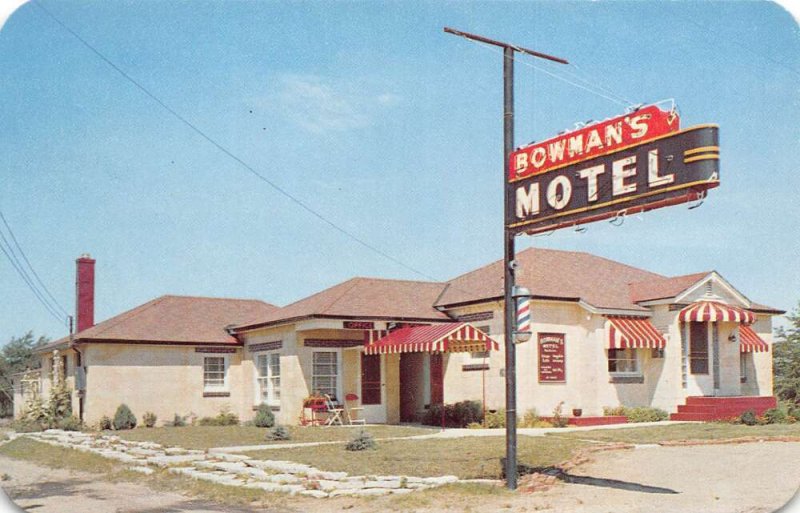 Niles Michigan Bowman's Motel Vintage Postcard AA65548