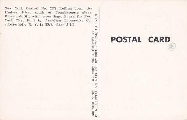 New York Central Railroad - Locomotive Number 5271