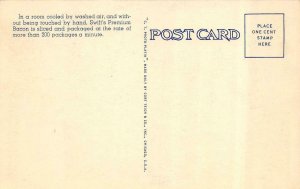 Advertising  WOMEN At Tables Packaging SWIFT PREMIUM BACON   c1940's Postcard