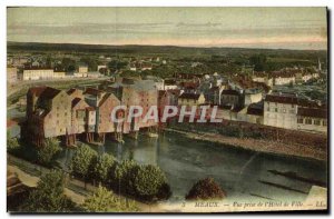 Old Postcard Meaux View From Jack & # 39Hotel Town