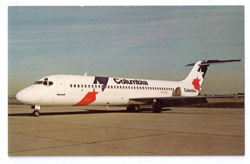 Columbia  Air DC-9-32 Vintage Postcard