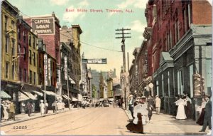 Postcard NJ Trenton - East State Street - Capitol Loan Frank Mayne Stoll's