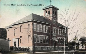 Postcard Sacred Heart Academy in Mt. Pleasant, Michigan~119078