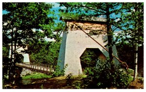 Maine,   Wire Suspension bridge over Carrabassett River