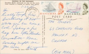 Exotic Nassau in the Bahamas Paradise Beach Large Letter c1965 Postcard F71 