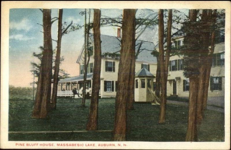 Auburn NH Massabesic Lake Pine Bluff House c1920 Postcard