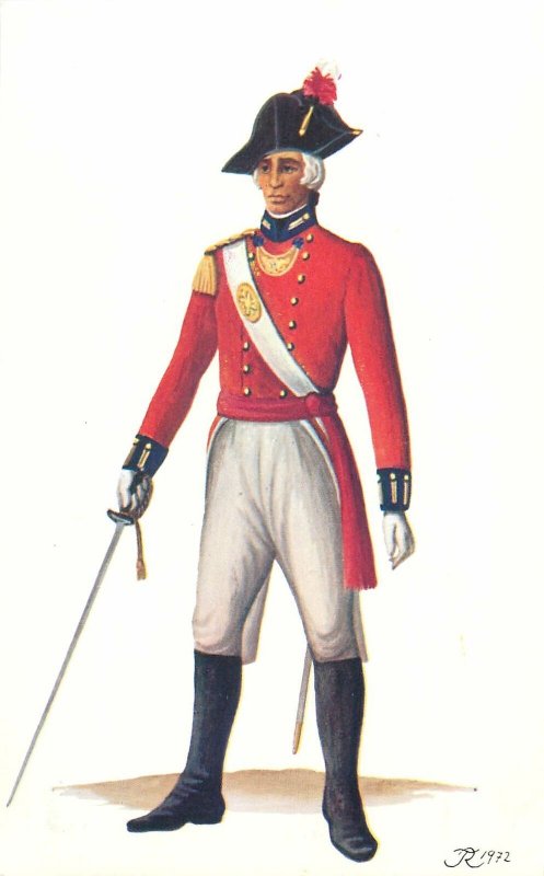 Postcard Royal Regiment of Foot 1800 Officer