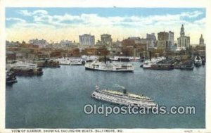 Excursion Boats Baltimore, Maryland, MD USA Steam Ship Unused light crease le...