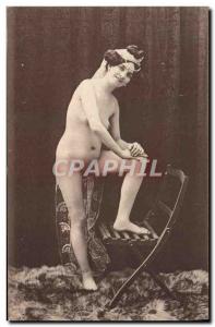 Postcard Old erotic Nude Woman