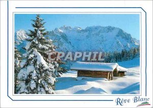 Modern Postcard Winter in Mountain Winter Splendor