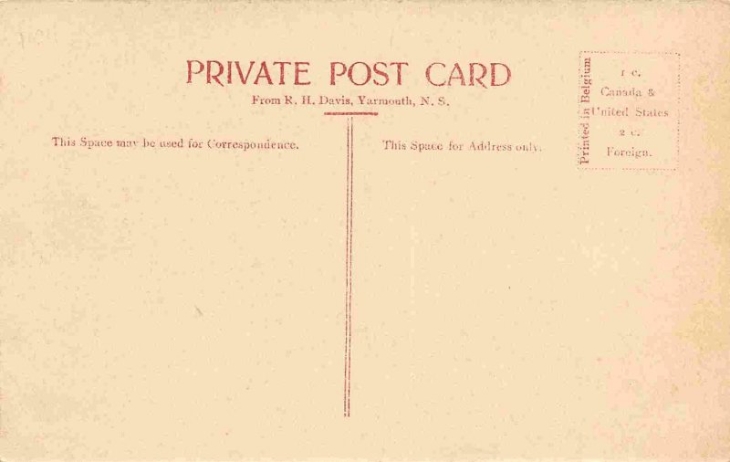 Willow Street Yarmouth Nova Scotia Canada 1906 postcard