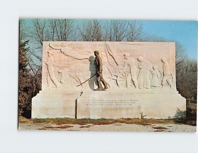 Postcard Abraham Lincoln Monument On Banks Of Wabash River, Vincennes, Indiana