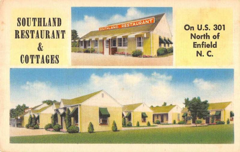 Enfield North Carolina Southland Restaurant & Cottages antique pc ZA440401