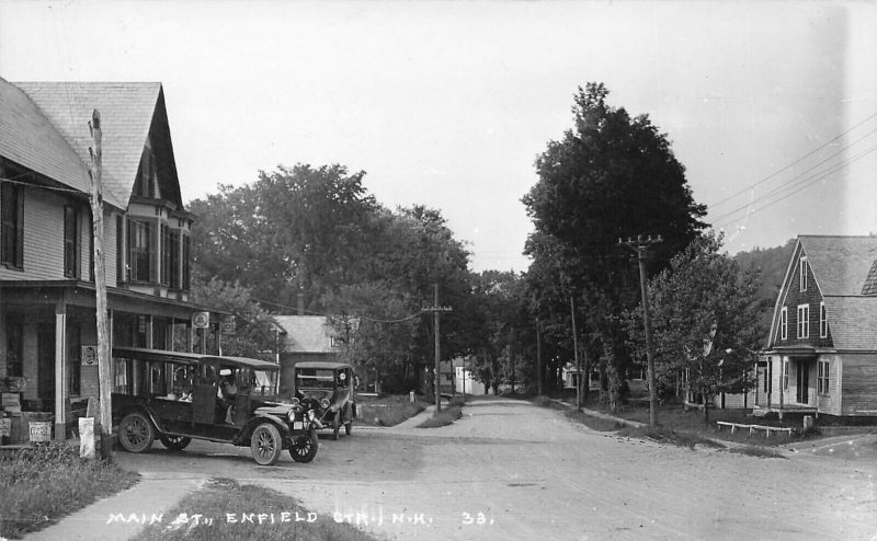 Enfield Center NH Main Street Store Delivery Truck Real Photo Postcard 