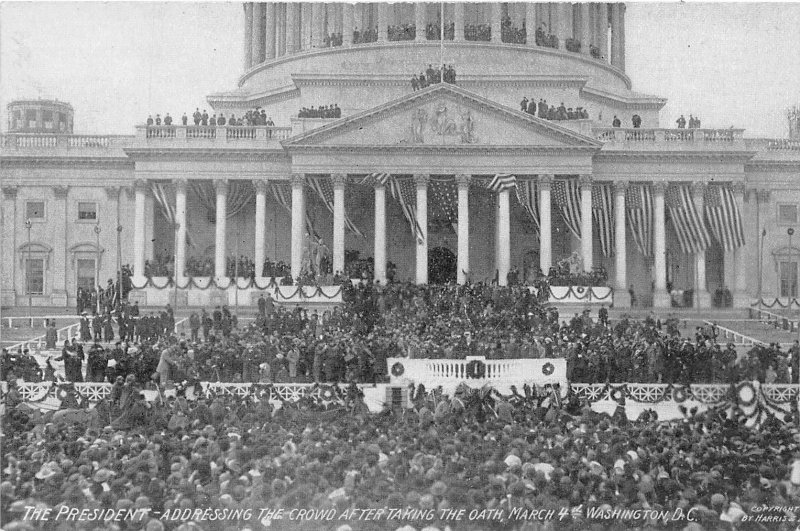 J16/ Washington D.C. Postcard c1909 President Taft Taking Oath of Office 175