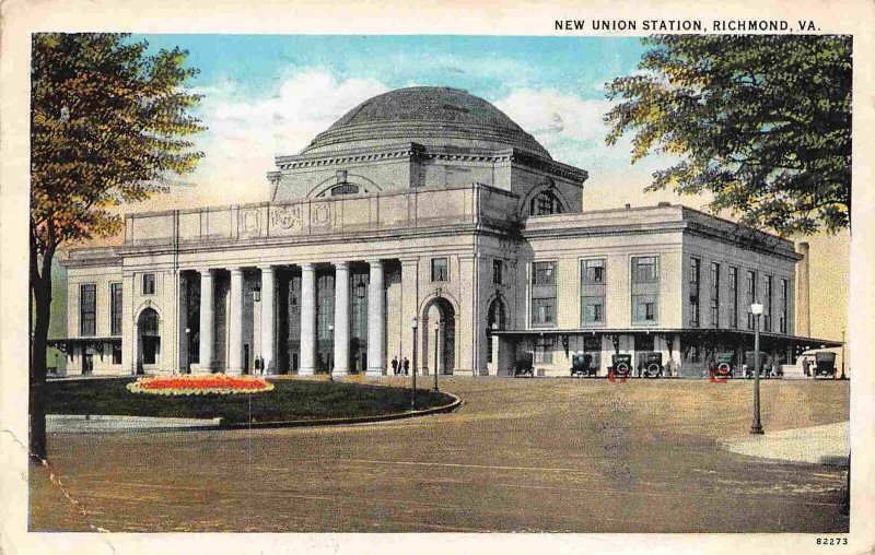 Union Station Railroad Depot Richmond Virginia 1930 postcard