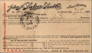 LaCrosse WI John A Salzer Seed Co Factory c1900 Postcard #2