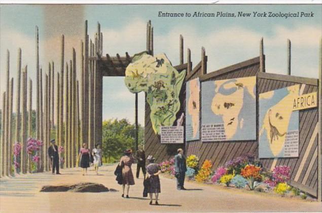 New York City Entrance To African Plains New York Zoological Park