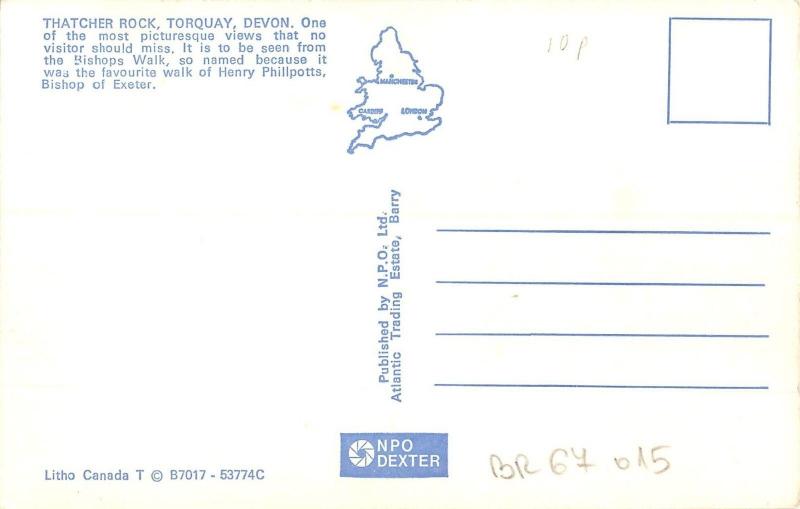 BR67015 thatcher rock torquay devon   uk  14x9cm