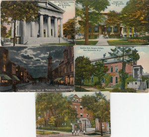 NEW BRUNSWICK , New Jersey , 1900-10s ; 5 Miniature Postcards