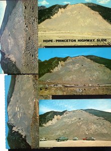 Lot of 5 BC Hope-Princeton Highway Giant Landslide January, 9th 1965 ~ Chrome