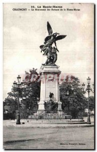 Old Postcard The Haunt Marne Chaumont The Monument Entants of Hante Marne