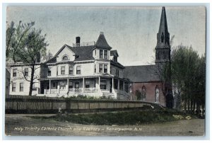 c1910 Holy Trinity Catholic Church Rectory Somersworth New Hampshire NH Postcard