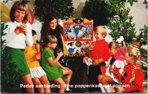 Advertising Parley Kids Women & Puppet Theater with Dolls Vintage Postcard C220