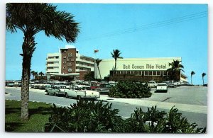 1960s FT. LAUDERDALE FLORIDA GALT OCEAN MILE HOTEL OLD CARS CHROME POSTCARD P700