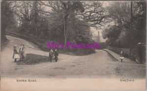 Sussex Postcard - Uckfield, Rocks Road, Children in The Street  HM518