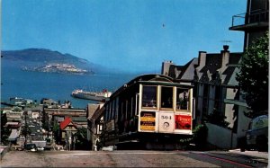 Cable Car Hyde St San Francisco CA California VTG Postcard UNP Unused Vintage 