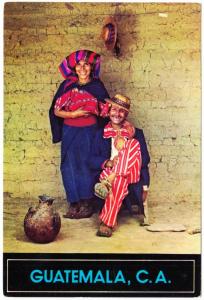 Guatemala Todos Santos Cuchumatan Local Indian Woman and Man 1980 Postcard
