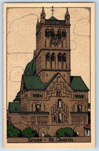 Neuss North Rhine-Westphalia Germany Postcard Basilica of St. Quirinus c1940's
