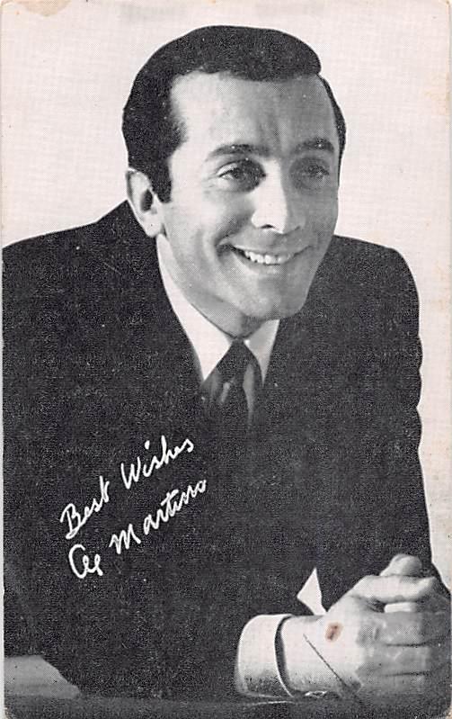 Al Martino Non Postcard Backing Unused light stain on card