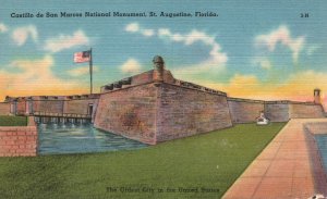 Vintage Postcard Castillo De San Marcos National Monument St. Augustine Florida