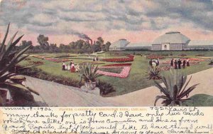 Flower Garden Washington Park Chicago Illinois 1906 postcard