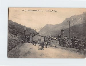Postcard Entrée du Village Lanslebourg France