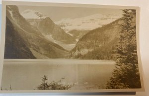 Vintage 1920s Lake Louise Alberta Canada Byron Harmon Photo Postcard RPPC