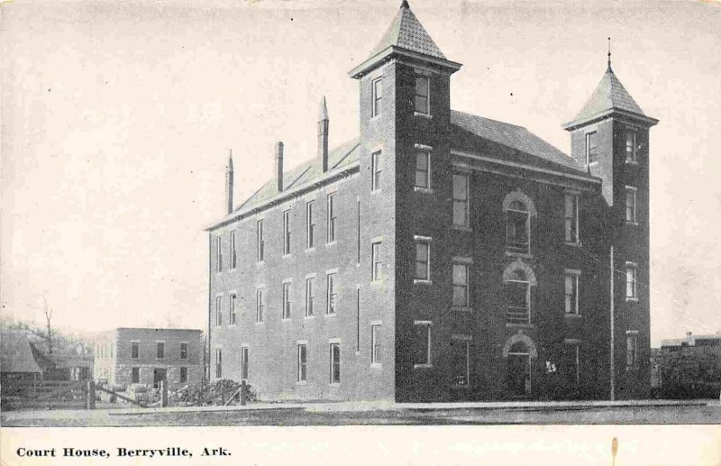 Court House Berryville Arkansas 1910c postcard