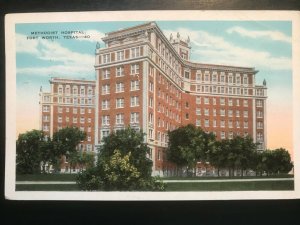Vintage Postcard 1929 Methodist Hospital Fort Worth Texas