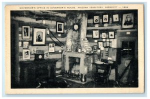 c1940s Governor's Office in Governor's Home Arizona Territory Prescott Postcard 