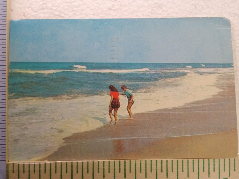 Postcard Playtime On The Beach, Greetings from Green Hill, Rhode Island