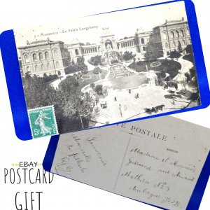 Postcard MARSEILLE France Palais Longchamp palace horse  Fontane posted