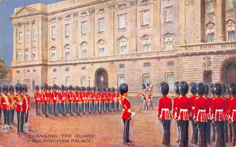 Changing the Guard, Buckingham Palace, London, England, Early Postcard, Unused