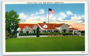 NEW BRITAIN, Connecticut CT ~ STANLEY GOLF CLUB 1940s Hartford County Postcard