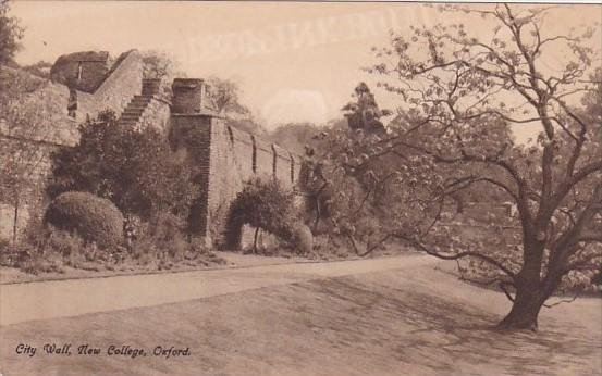 England Oxford The City Wall New College