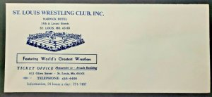 St Louis Wresting Club Inc Warwick Hotel St Louis MO Vintge Envelope New (PB144)