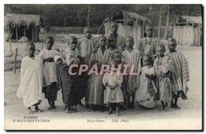 Old Postcard Negro Black Man Paris Jardin d & # 39acclimatation Negritos