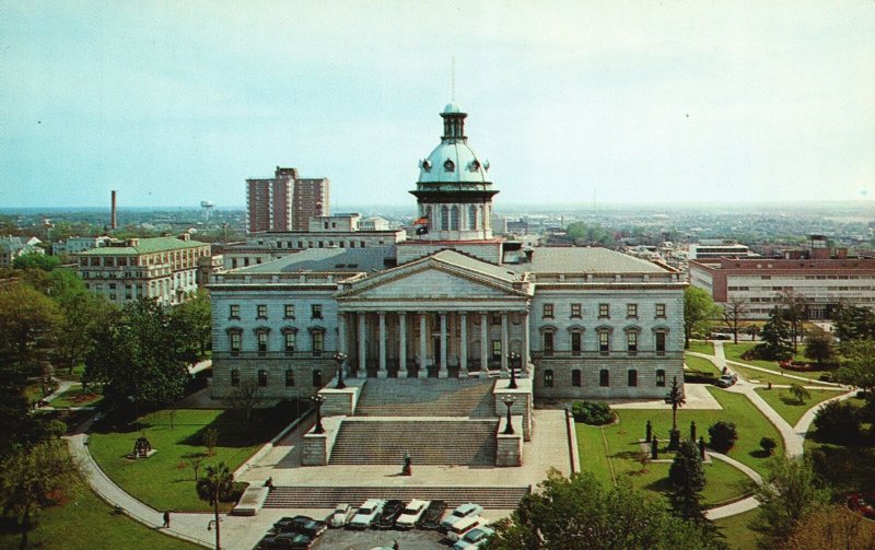 Vintage Postcard The State House Tourist Attraction Sherman's Shells Columbia SC