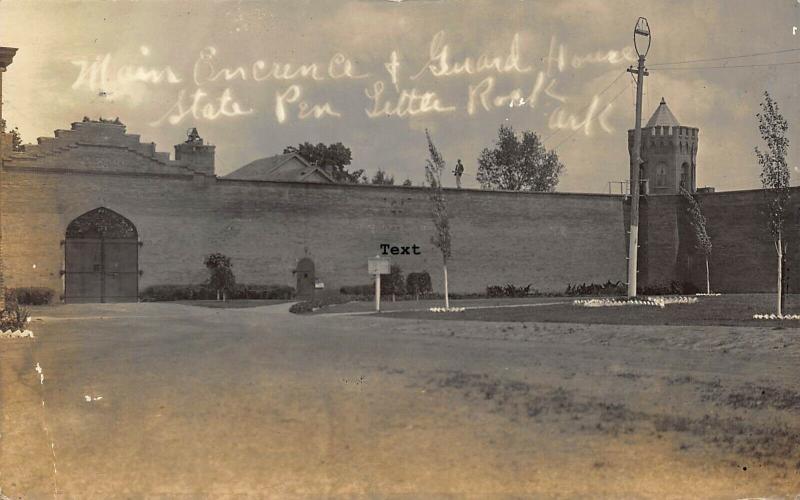 LITTLE ROCK, ARKANSAS STATE PEN-EARLY 1900'S RPPC REAL PHOTO POSTCARD